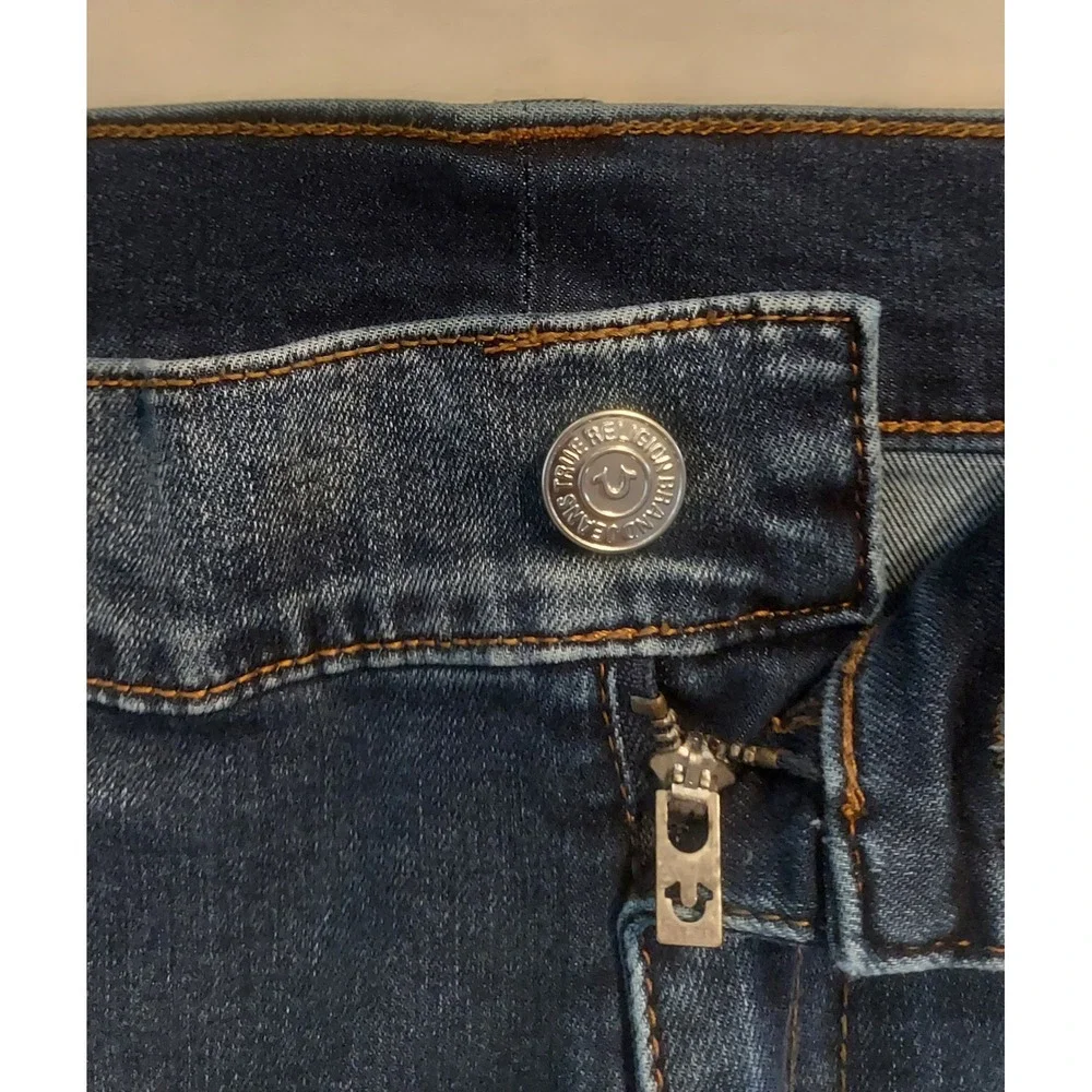 True Religion Mens Ricky No Flap Relaxed Fit Straight Leg Jeans Size 46/33